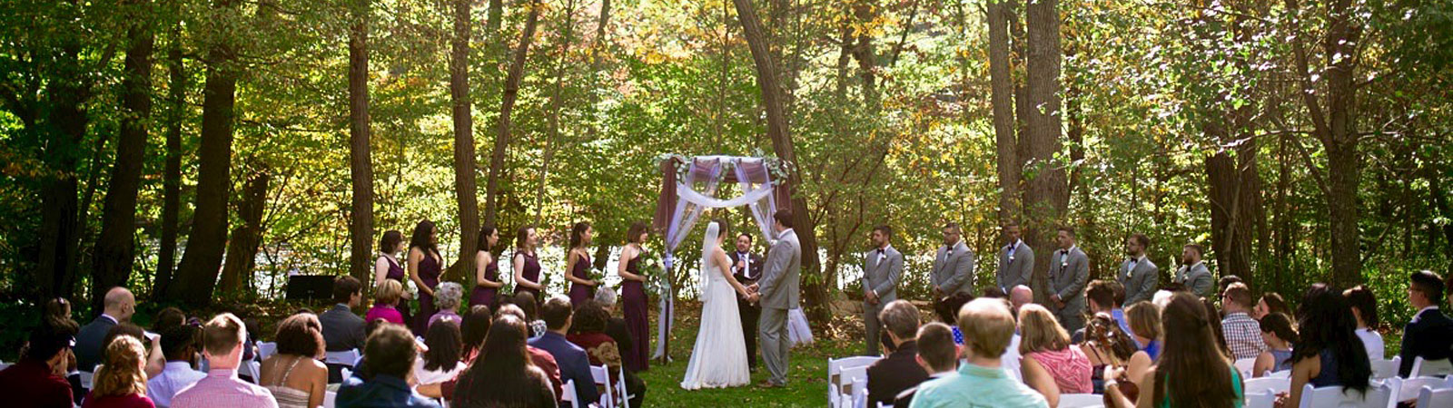 large outdoor wedding